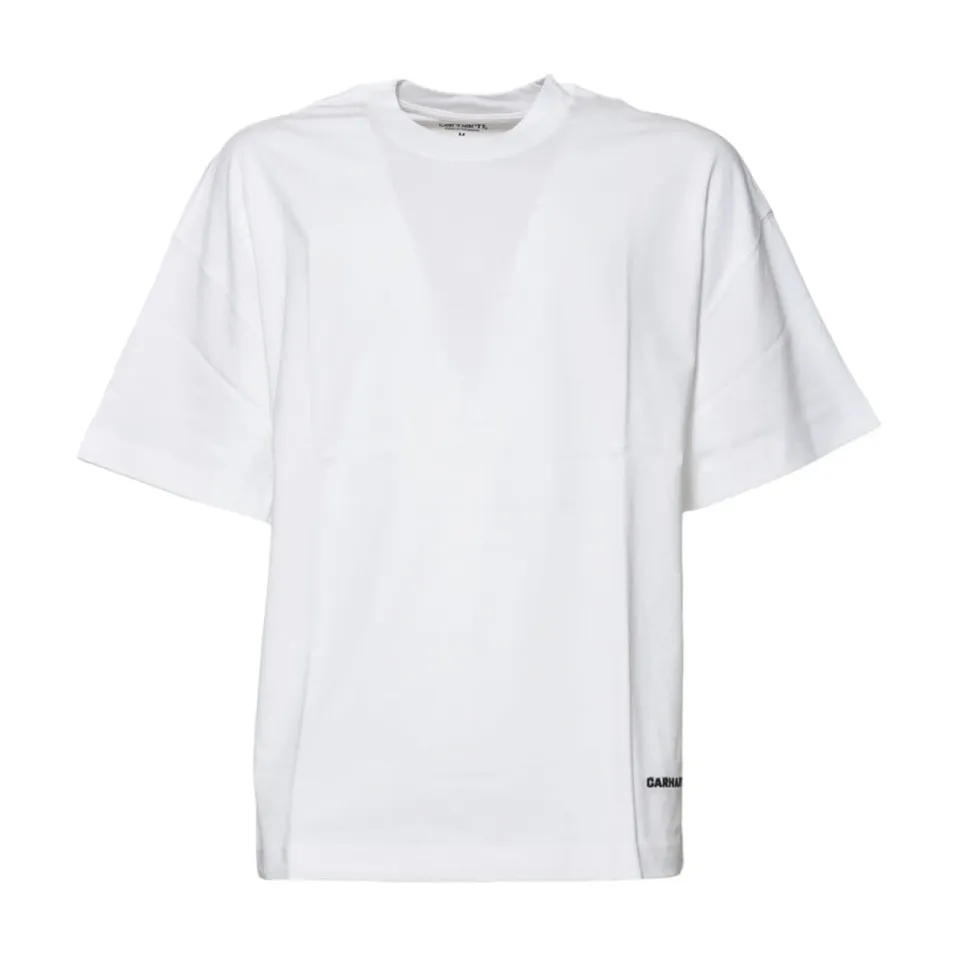 Carhartt WIP t-shirt I031373 Link Script bianca cotone bio