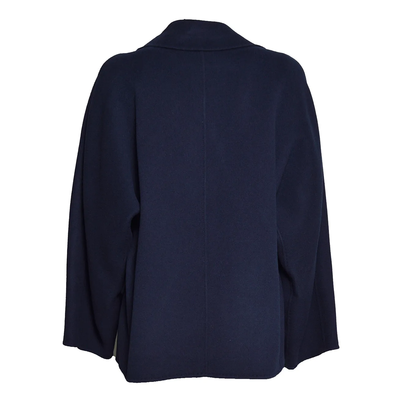 S Max Mara Adele cappotto donna blu notte lana vergine