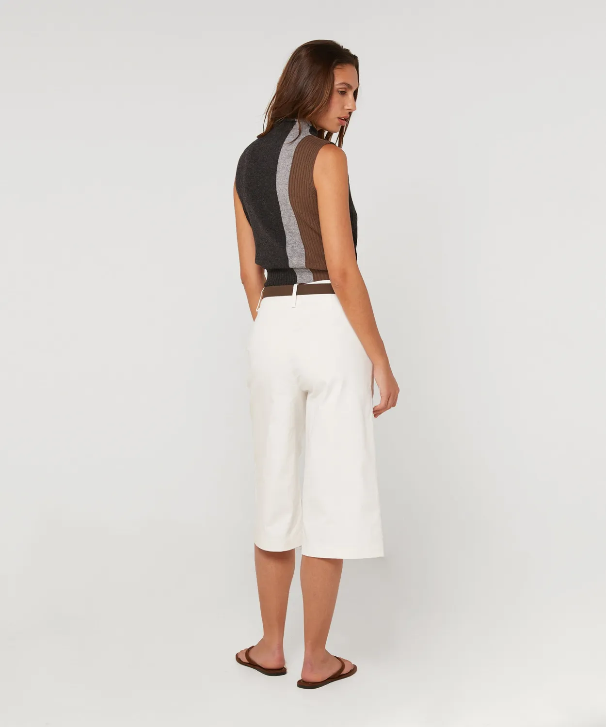 Rodier bermuda in cotone bianco ecru donna