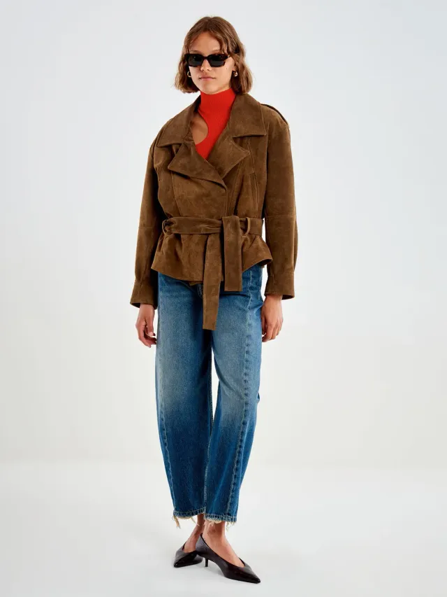 VICOLO Giacca Crosta Cintura giacca taupe XS-XL