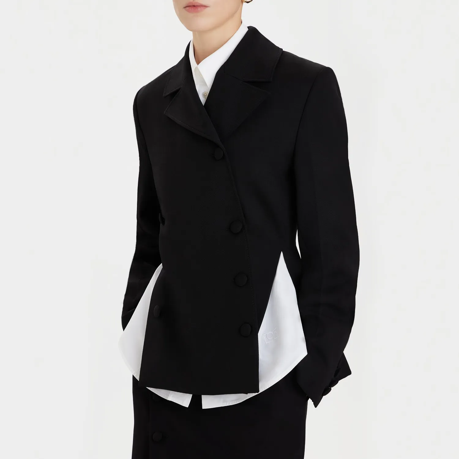 PORTS PW426BDB01 blazer lana nero doppiopetto