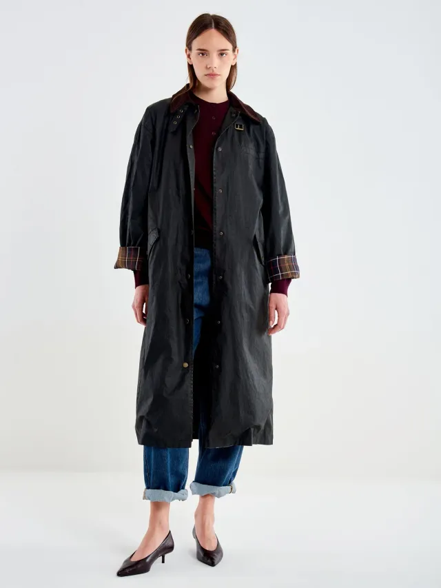 VICOLO Trench Cerato Lungo fondente cotone