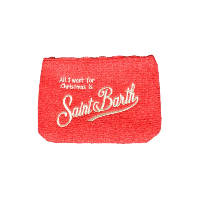 Saint Barth Aline ALI0057 pochette rosso oro cotone