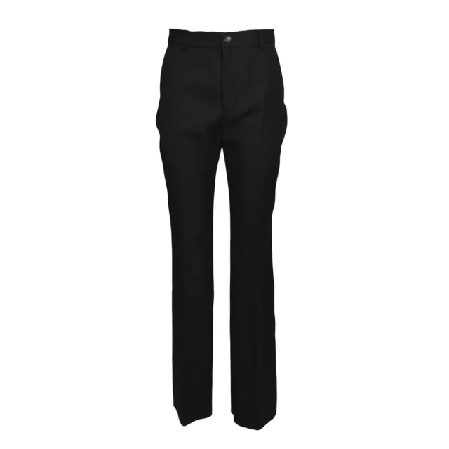 Bally WTR035WO235 pantalone svasato nero in lana
