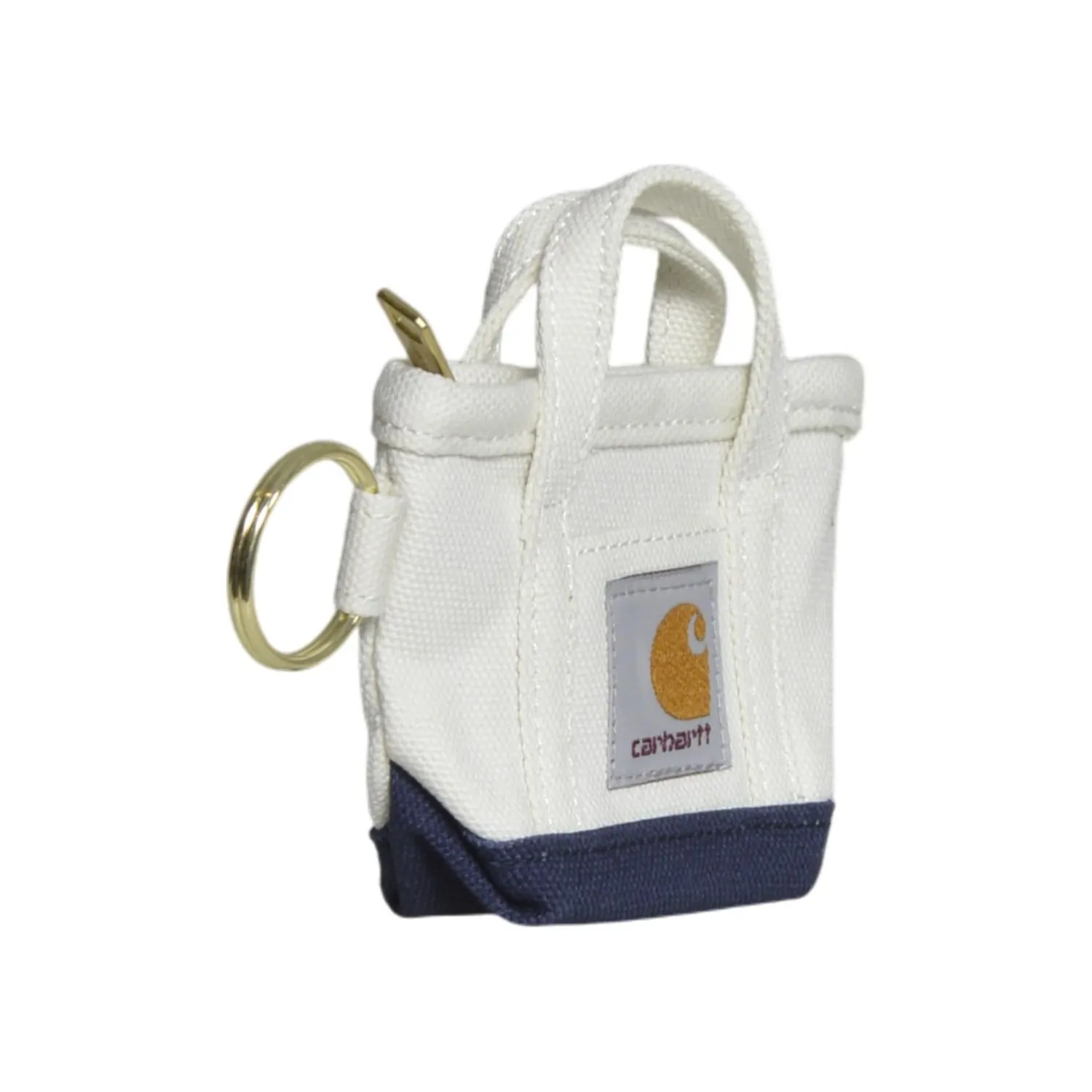 Carhartt WIP Dearborn I036418 portachiavi mini tote panna