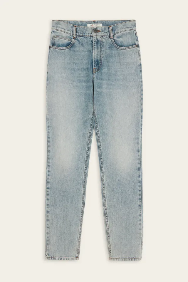 PORTS Washed Denim Straight jeans dritti indaco chiaro