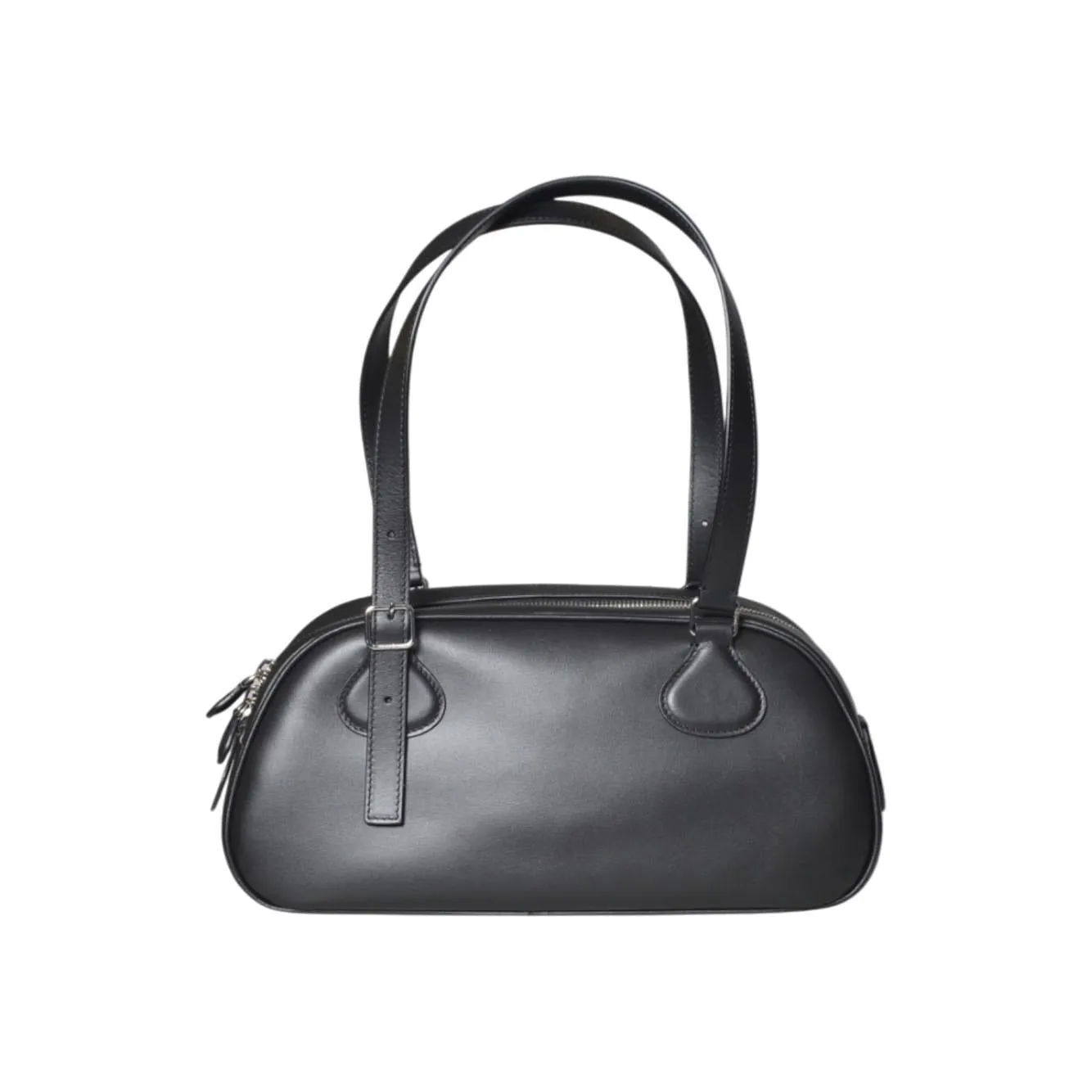 Courregès 325GSA191CR0065 Borsa nera pelle medium