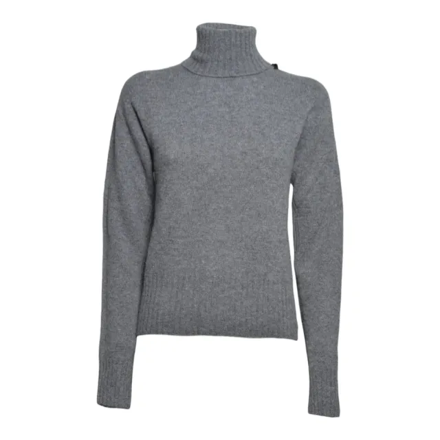 Solotre M3AC0003ACU93S maglia collo alto grigio pietra