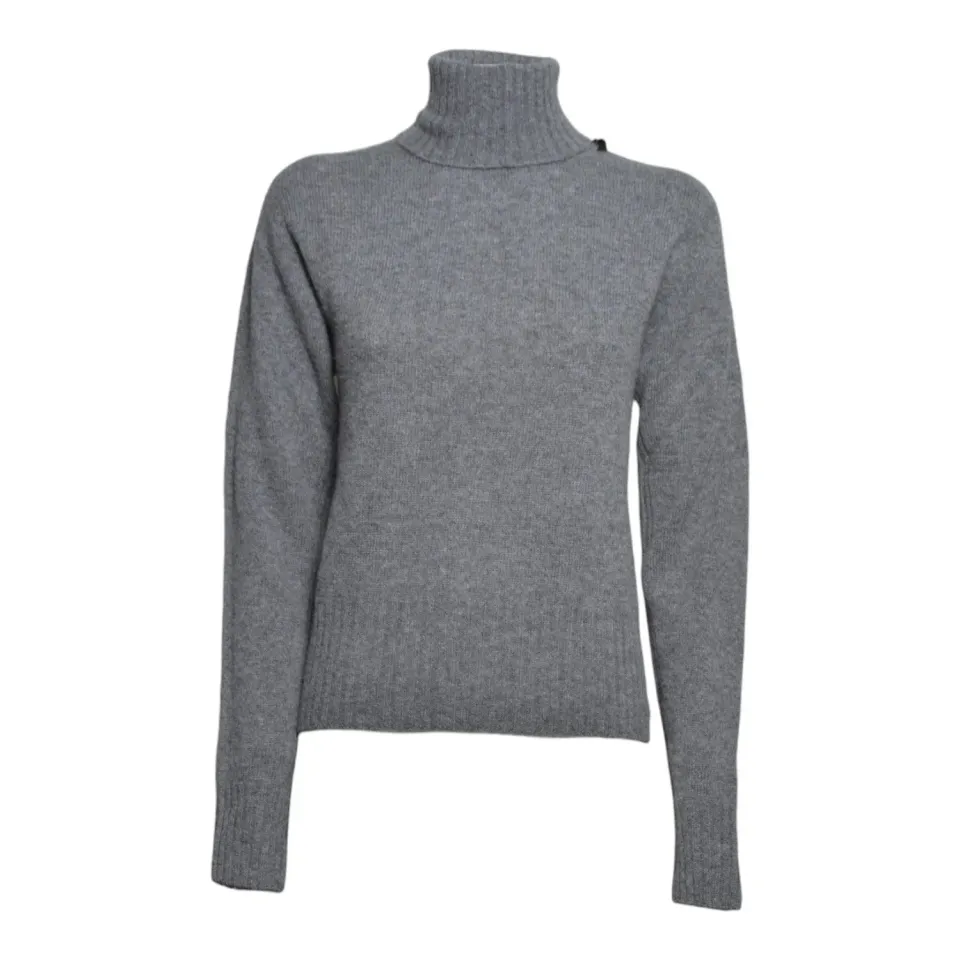 Solotre M3AC0003ACU93S maglia collo alto grigio pietra