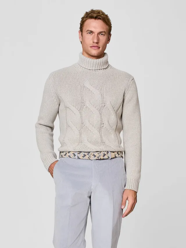 Paul Taylor Dolcevita Puro Cashmere Beige a Trecce