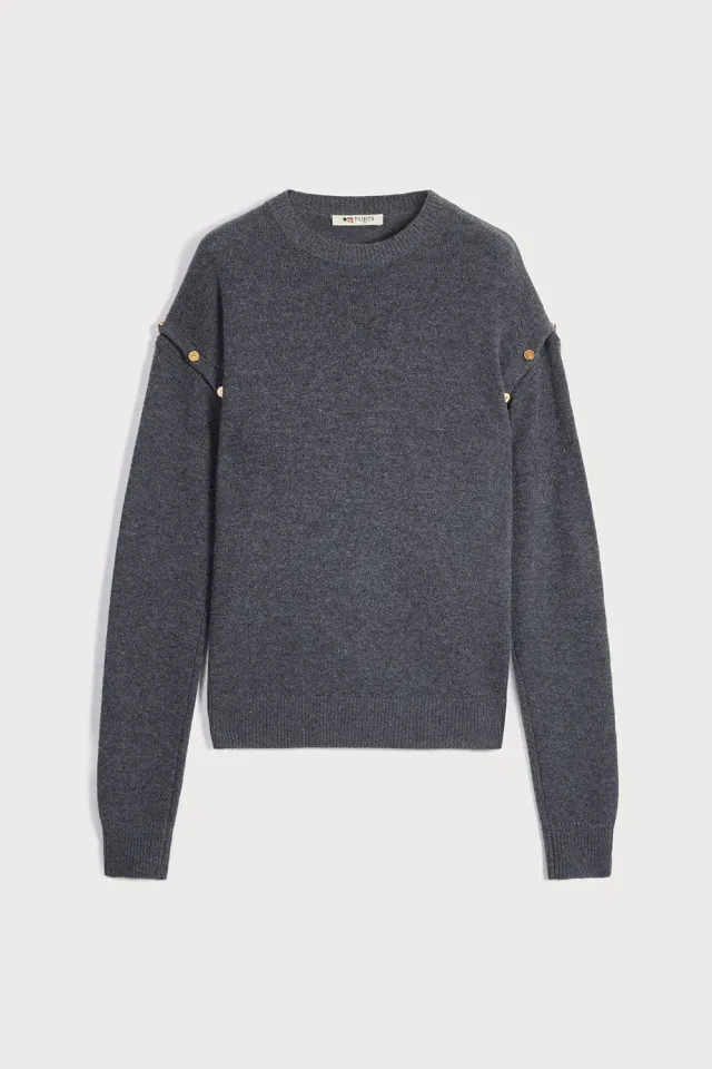 Ports 1961 Detachable Sleeves maglia smog bottoni oro