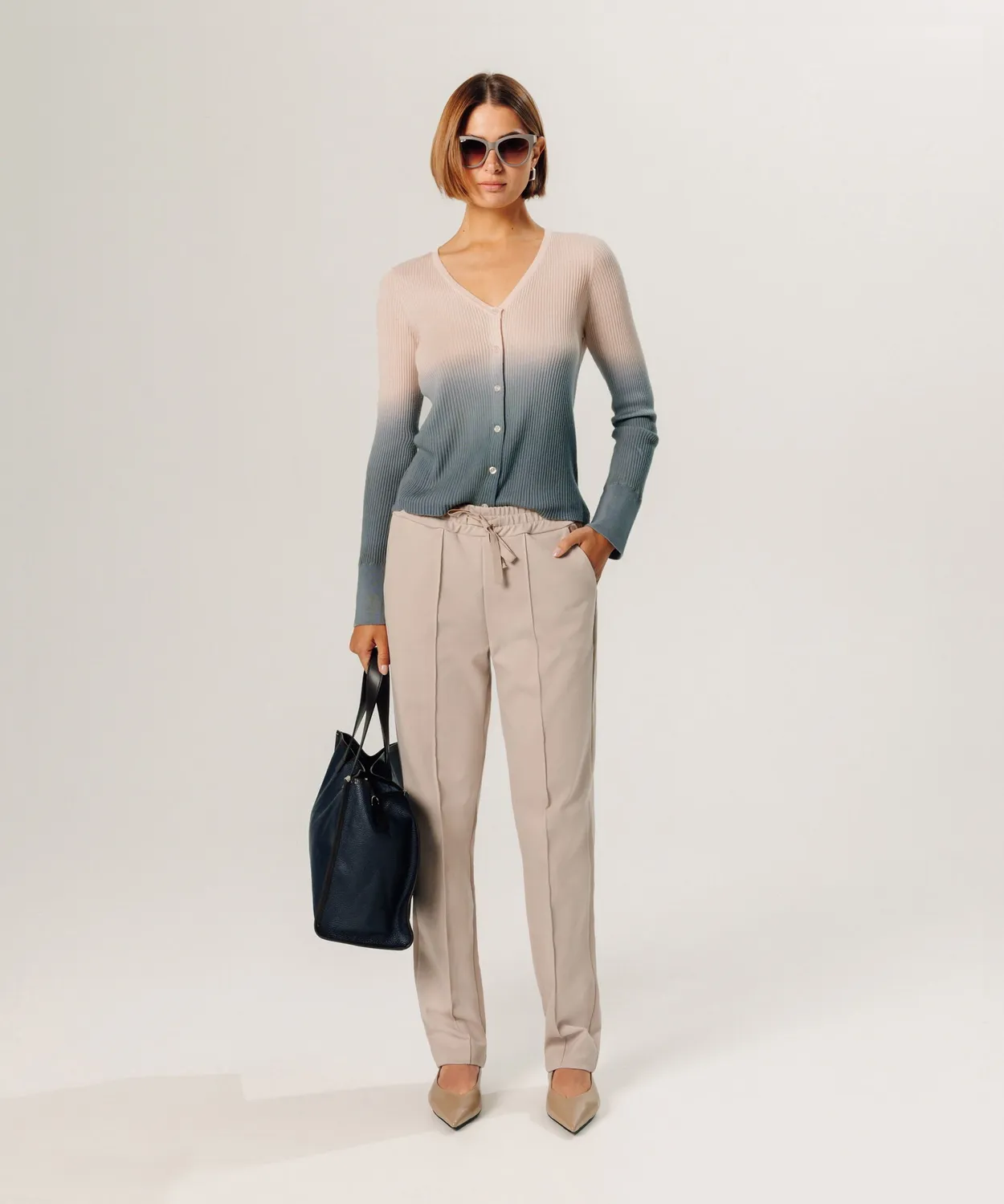 Rodier Milano pantaloni jogger maglia beige