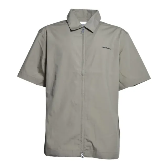 Carhartt Wip Postal I036189 camicia beige maniche corte zip