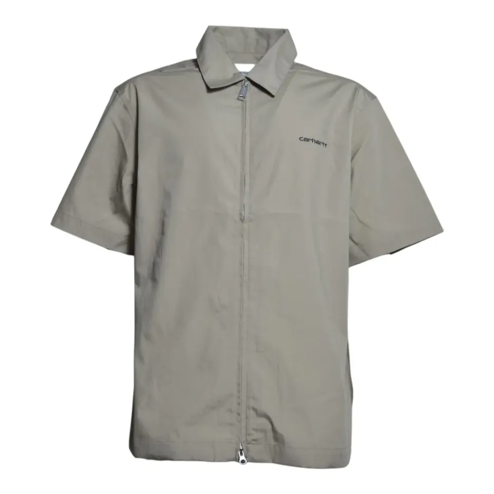Carhartt Wip Postal I036189 camicia beige maniche corte zip