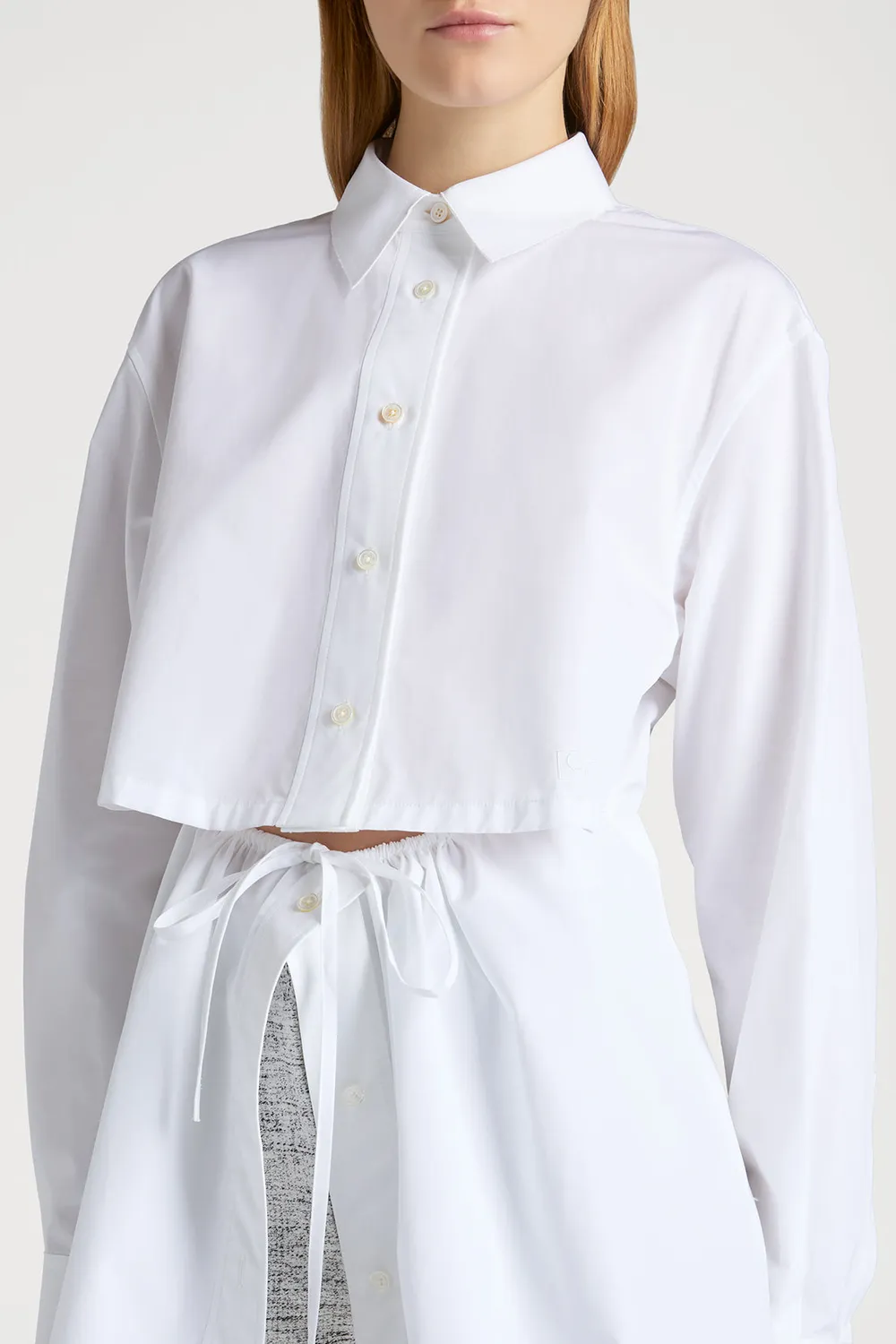 PORTS 1961 Iconic camicia bianca vita definita