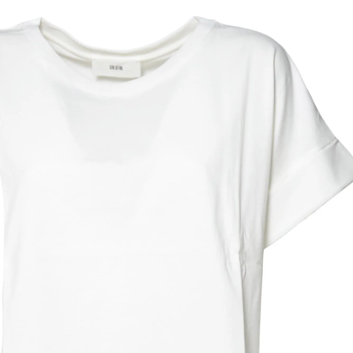 Solotre M1D0125 t-shirt bianca cotone girocollo