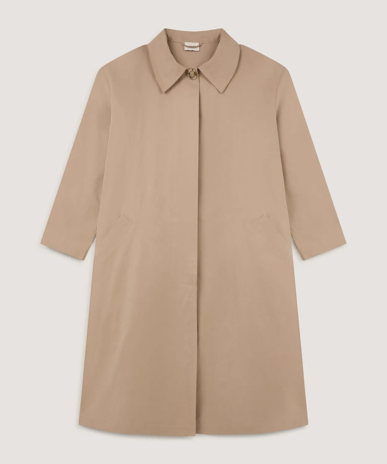 Rodier trench beige ampio lungo con cintura
