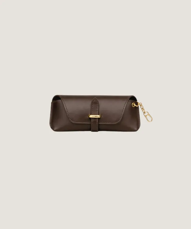 Rodier Astuccio occhiali pelle agnello marrone corteccia