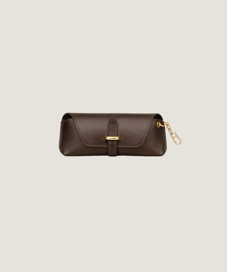 Rodier Astuccio occhiali pelle agnello marrone corteccia
