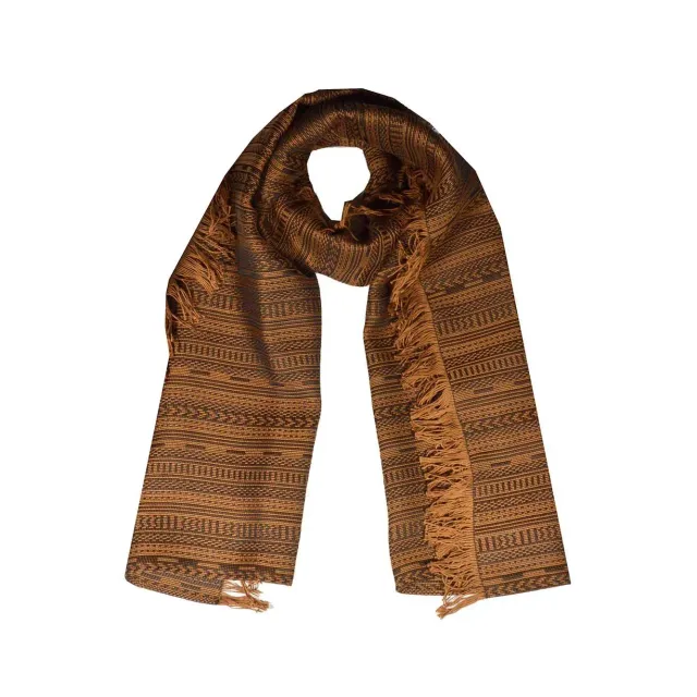 Max Mara Fiesole 2414541112600 stola marrone cotone seta