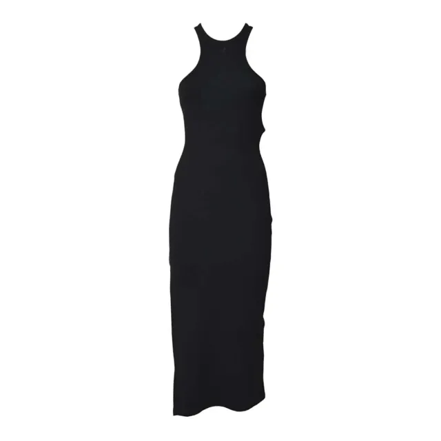 Courrèges 125JRO586JS0194 abito lungo nero in cotone