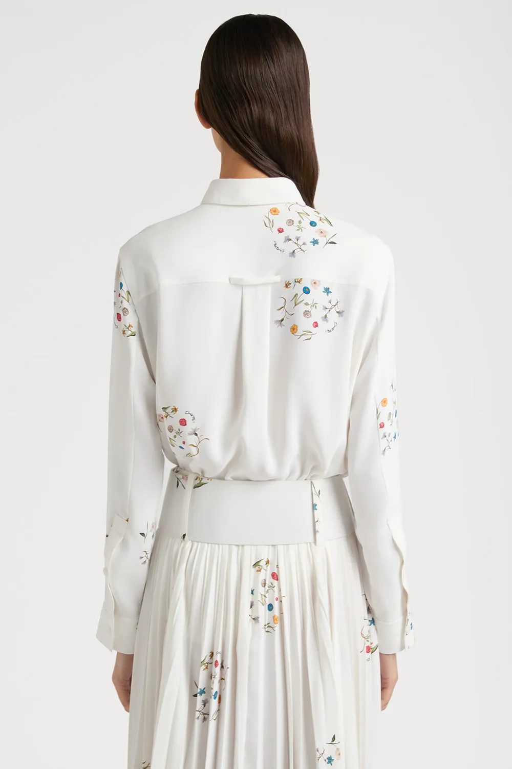 PORTS 1961 PS25 PW125HLS01 camicia bianca stampa garden 34