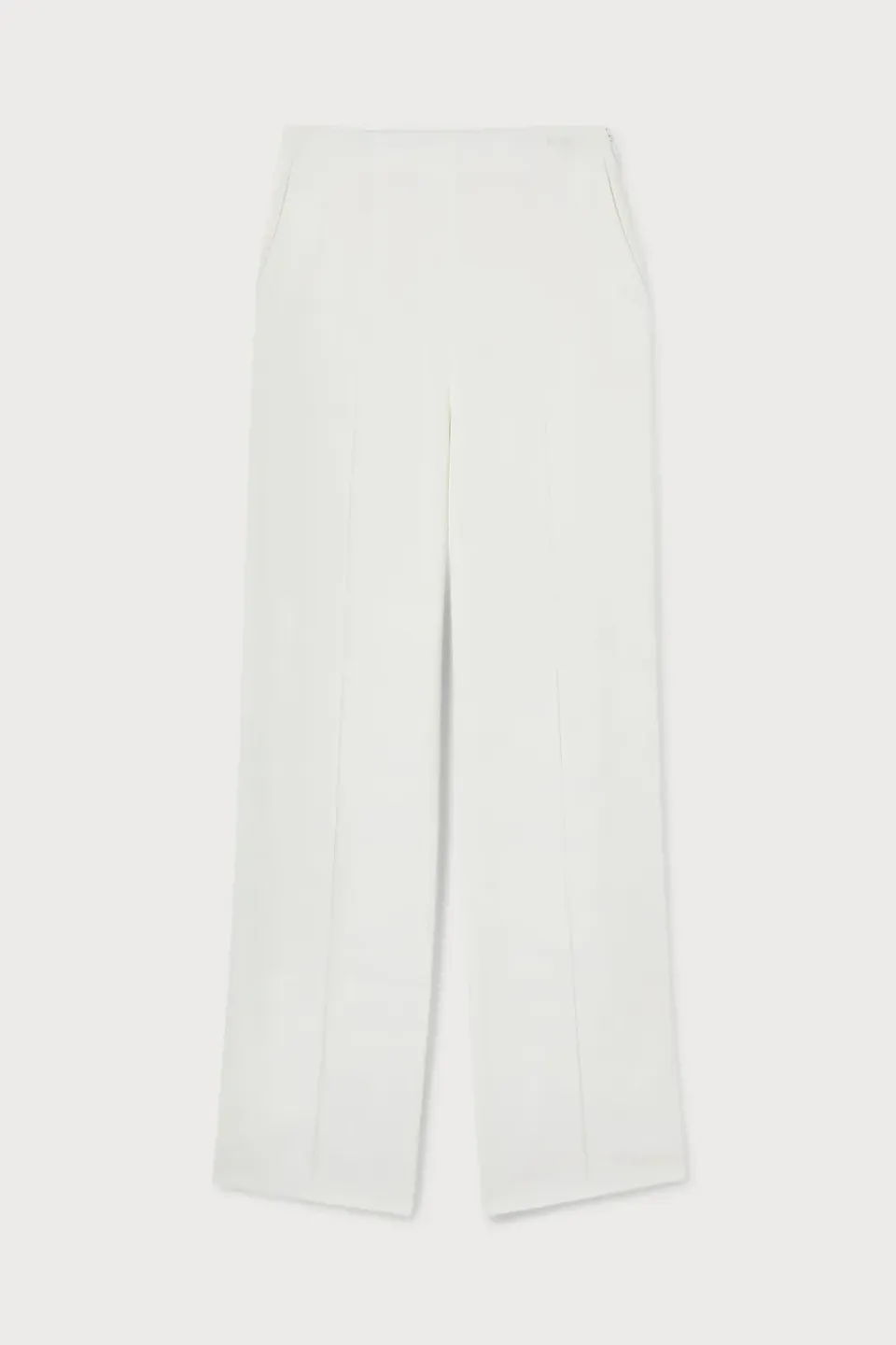 PORTS Pantaloni dritti vita alta bianchi viscosa