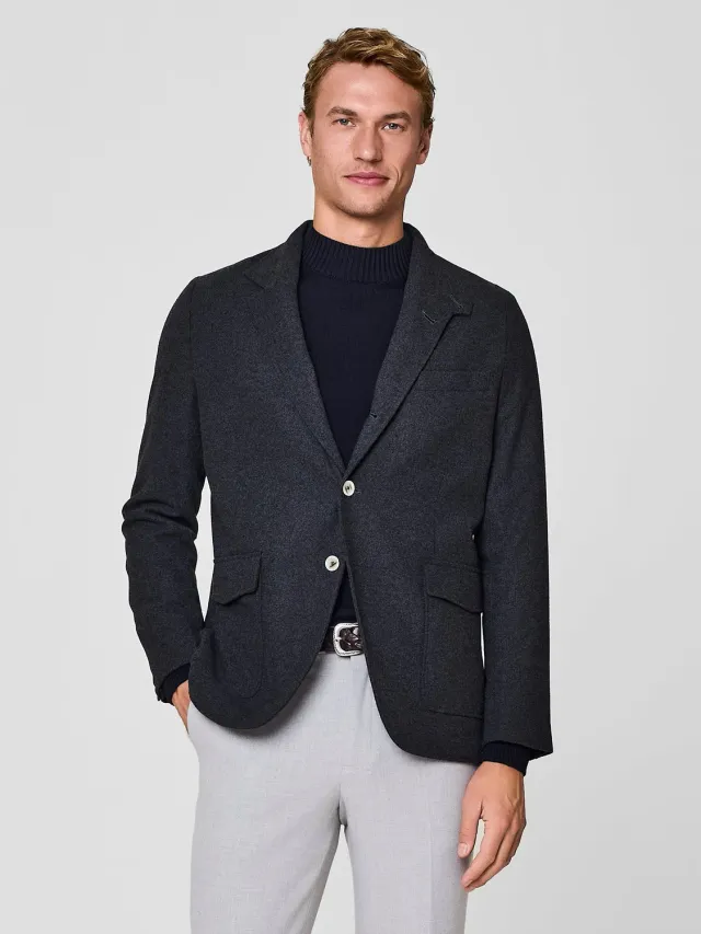 Paul Taylor Overjacket Giacca Grigio Scuro Tre Bottoni