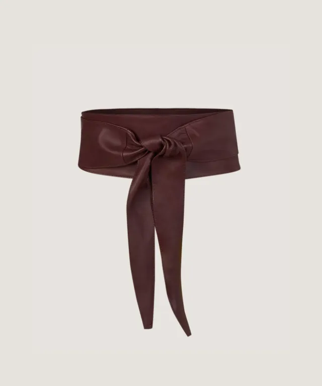 Rodier Cintura Larga Pelle Donna Marrone Made in Italy