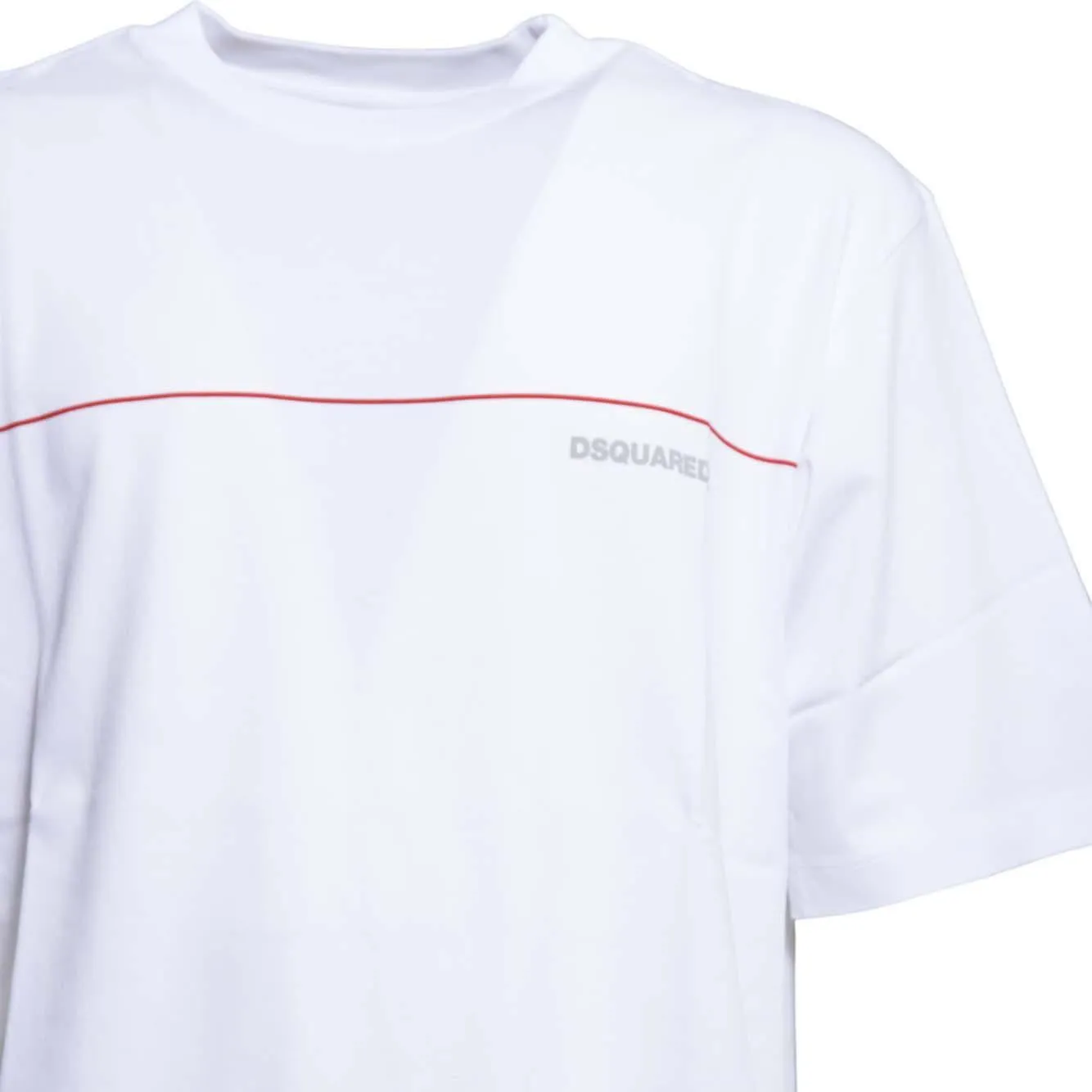 Dsquared2 S71GD1653D20033 T-Shirt Bianca Uomo Loose Fit Cotone