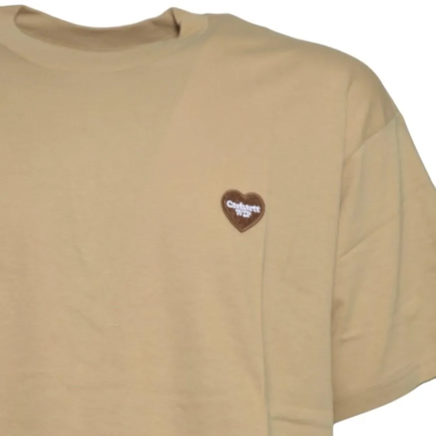 Carhartt WIP I035203 t-shirt ocra uomo cotone bio