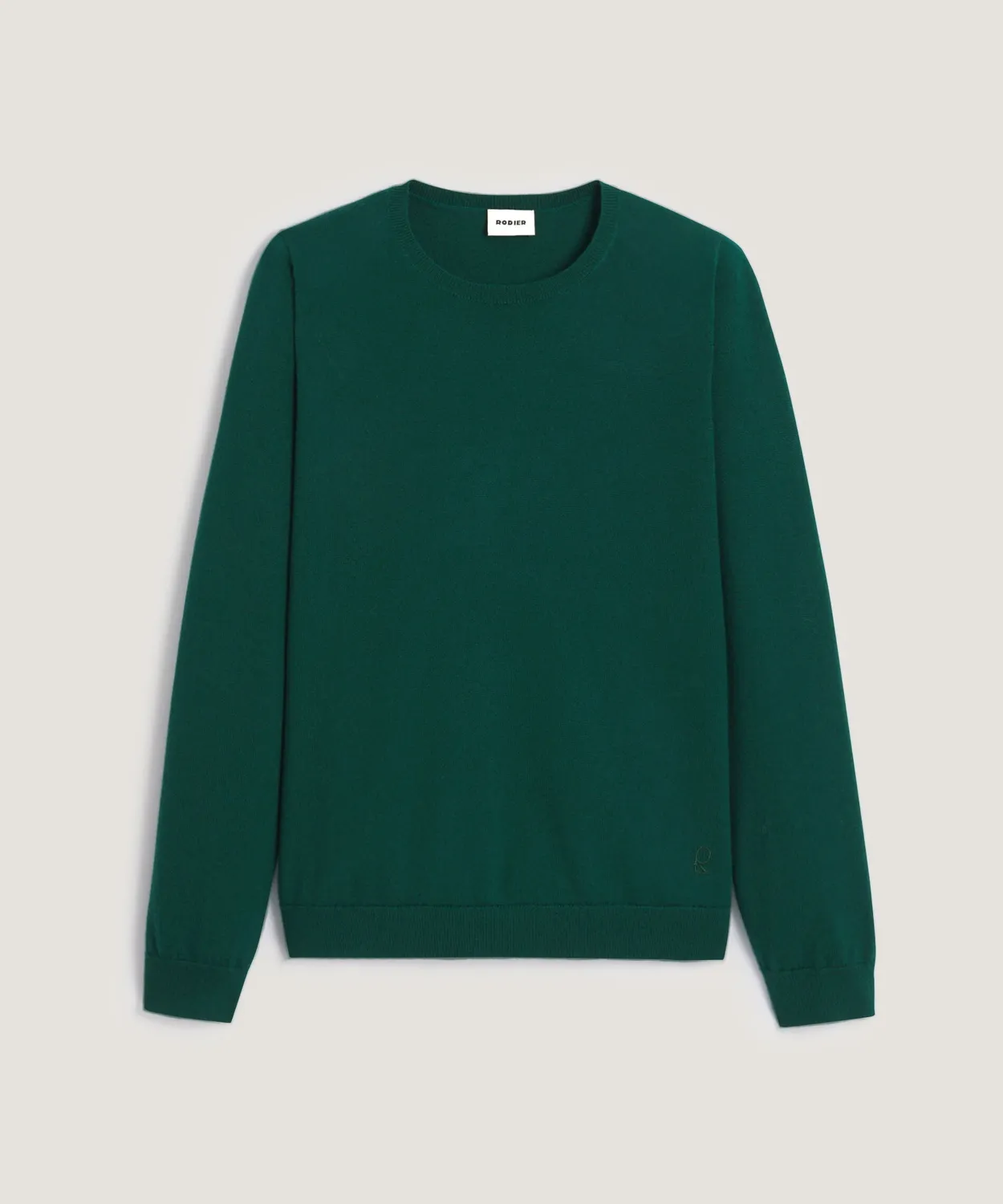 Rodier Maglione girocollo maglione verde inglese merino