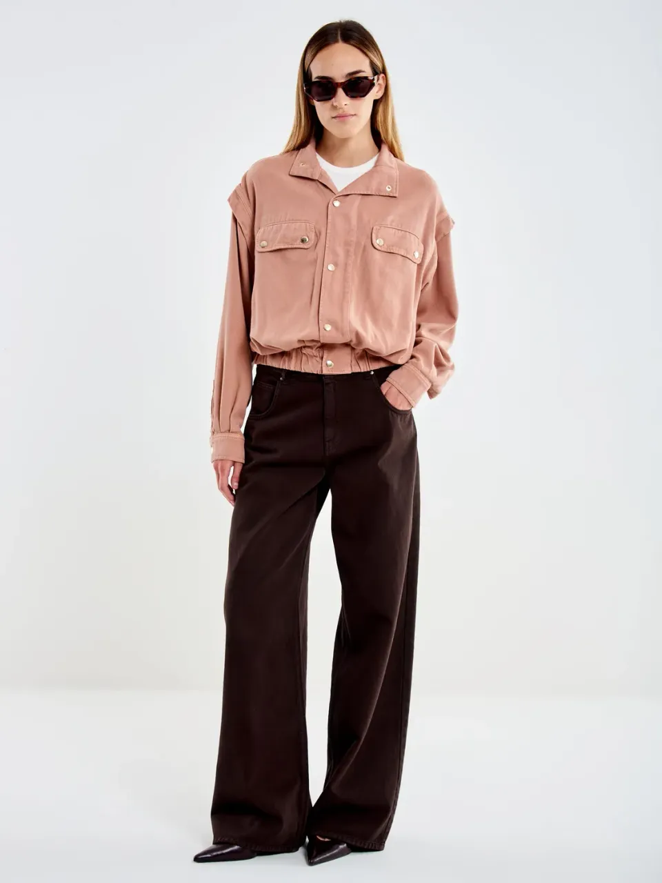 Vicolo Giubbotto in Tencel giacca lyocell blush