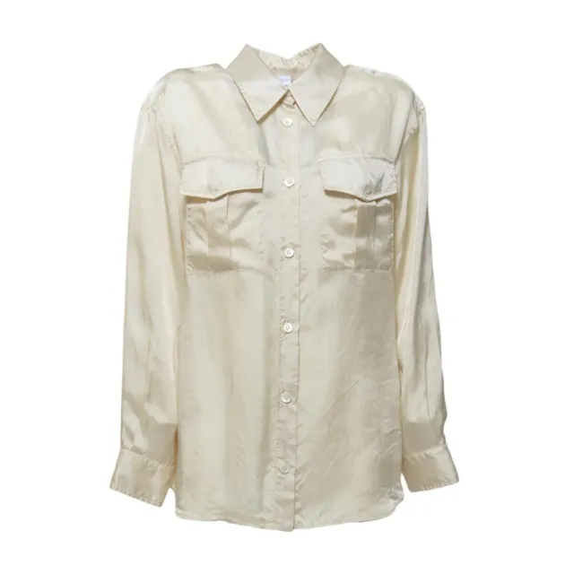 Aspesi Cruise G5489C328 blusa raso ecrù