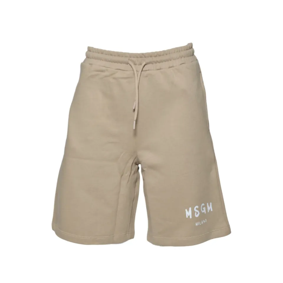 MSGM Junior S5MSJUBE070 bermuda beige cotone ragazzo