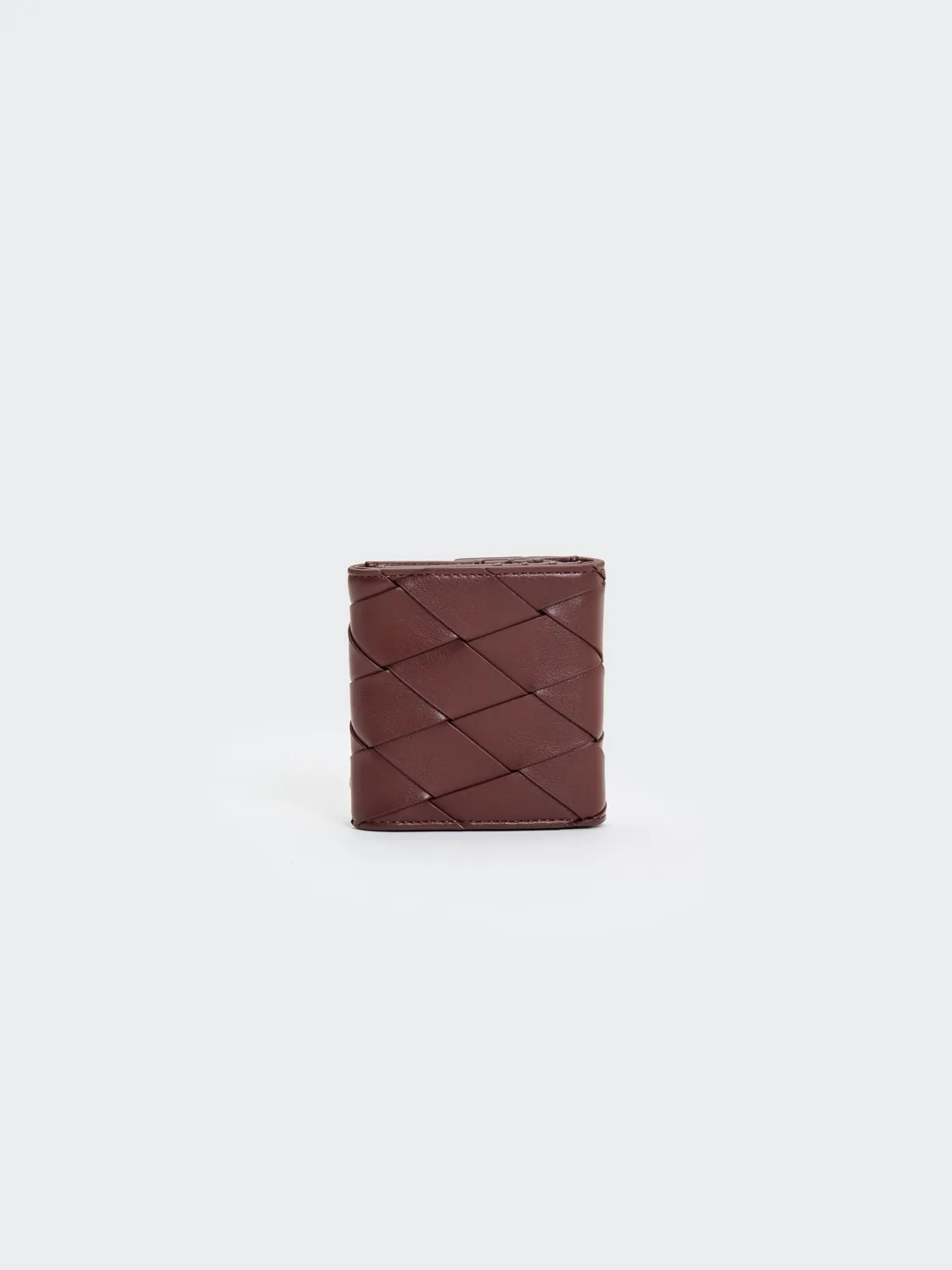 VICOLO Portafoglio Ecopelle Intrecciata portafoglio moka 10 cm