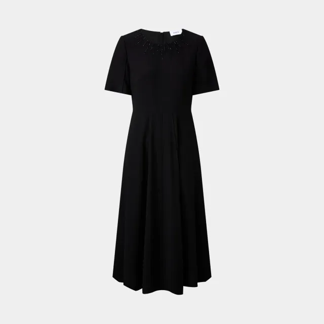 Ports LQ9D130TWB005 abito nero maniche corte elegante