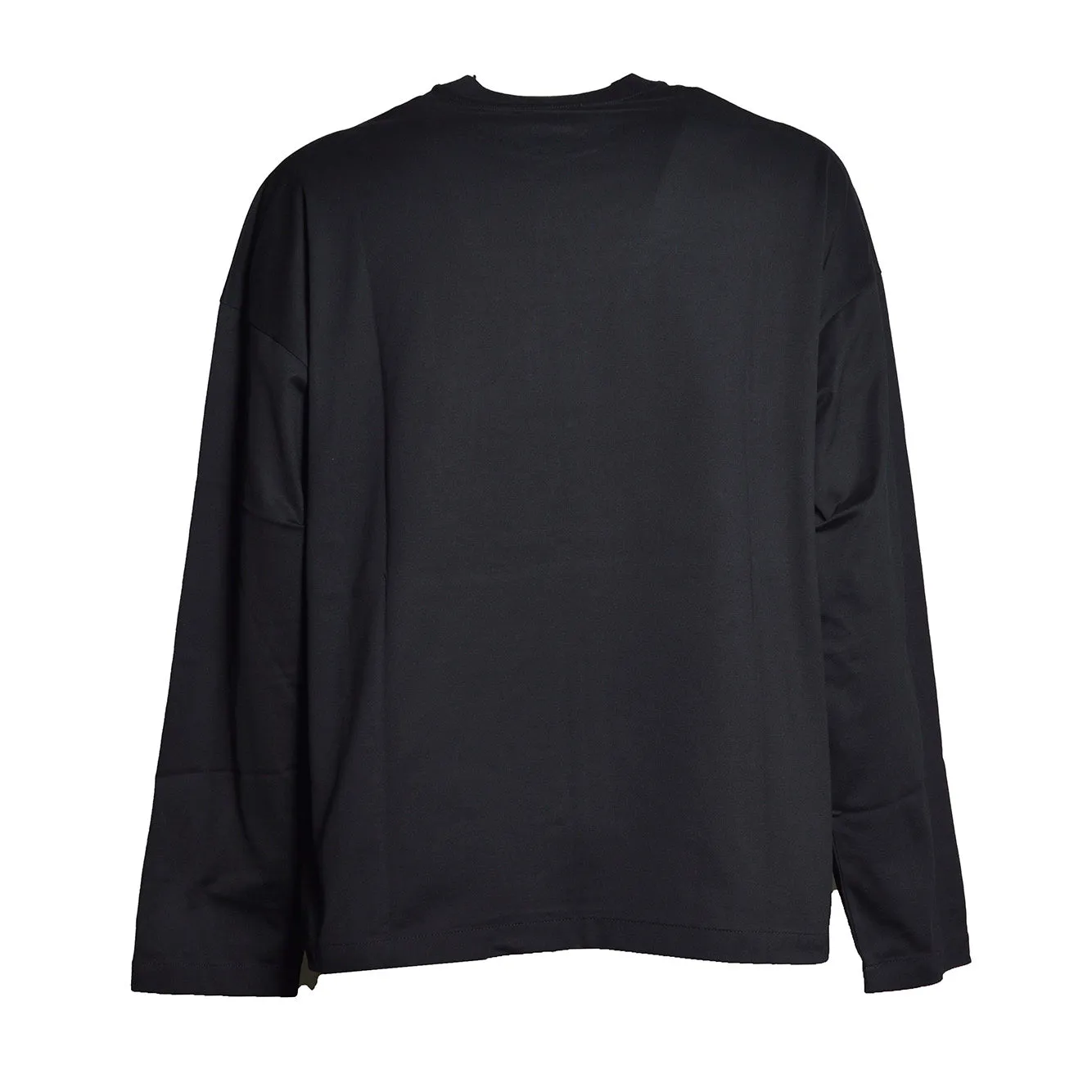 Jil Sander J22GC0278 t-shirt manica lunga nera cotone