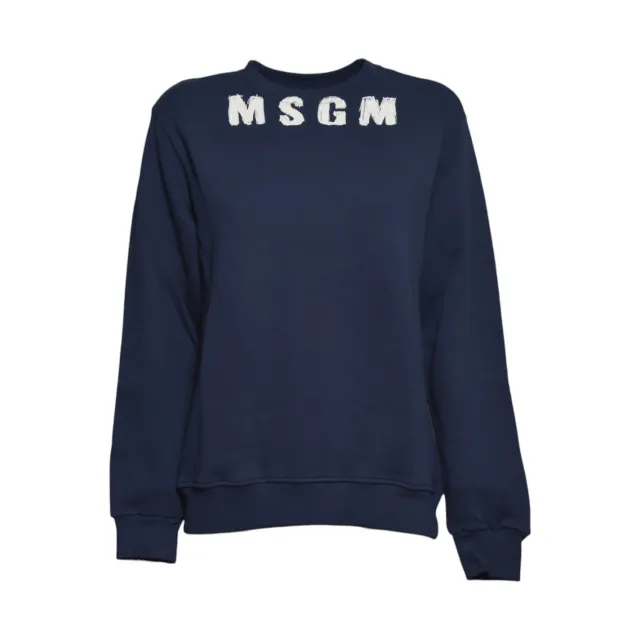 MSGM Junior F6MSJUSW015MS032 felpa blu cotone 14A