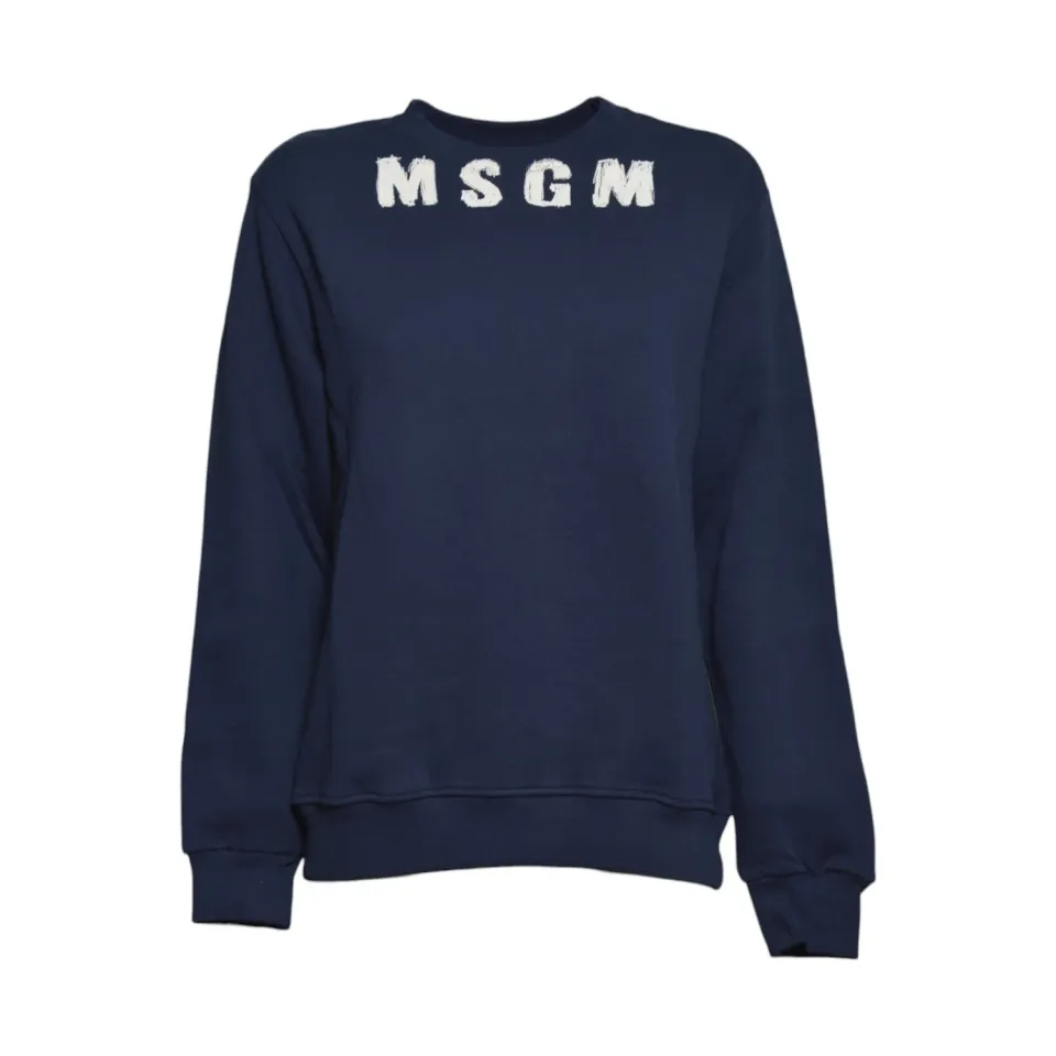 MSGM Junior F6MSJUSW015MS032 felpa blu cotone 14A