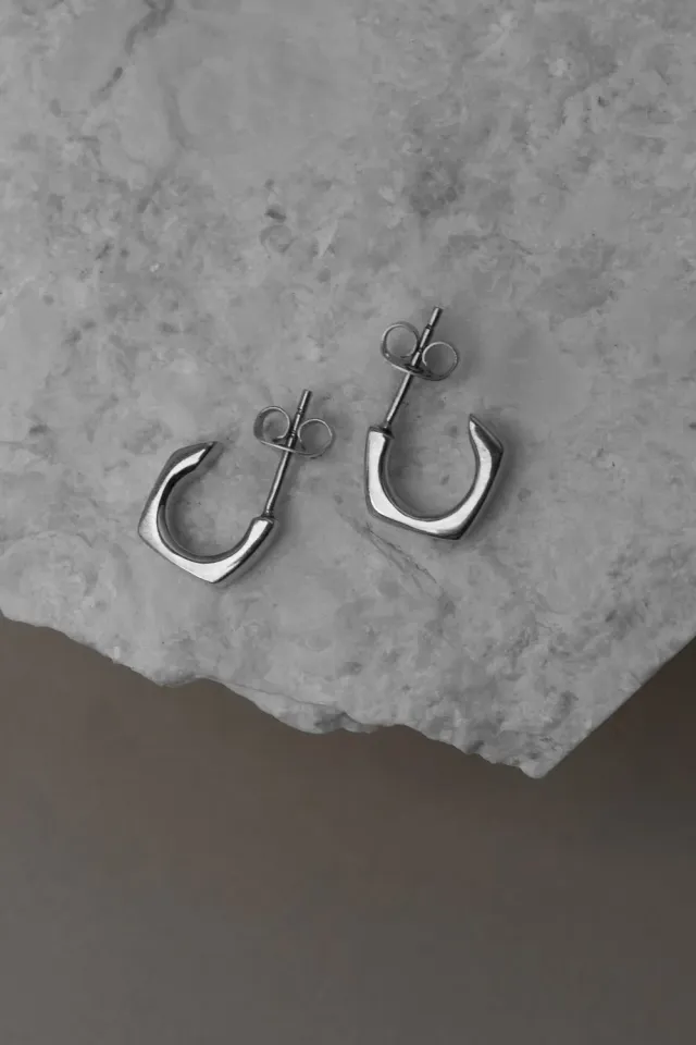 Jyoti - Fair Works Maani orecchini a lobo argento quadrati