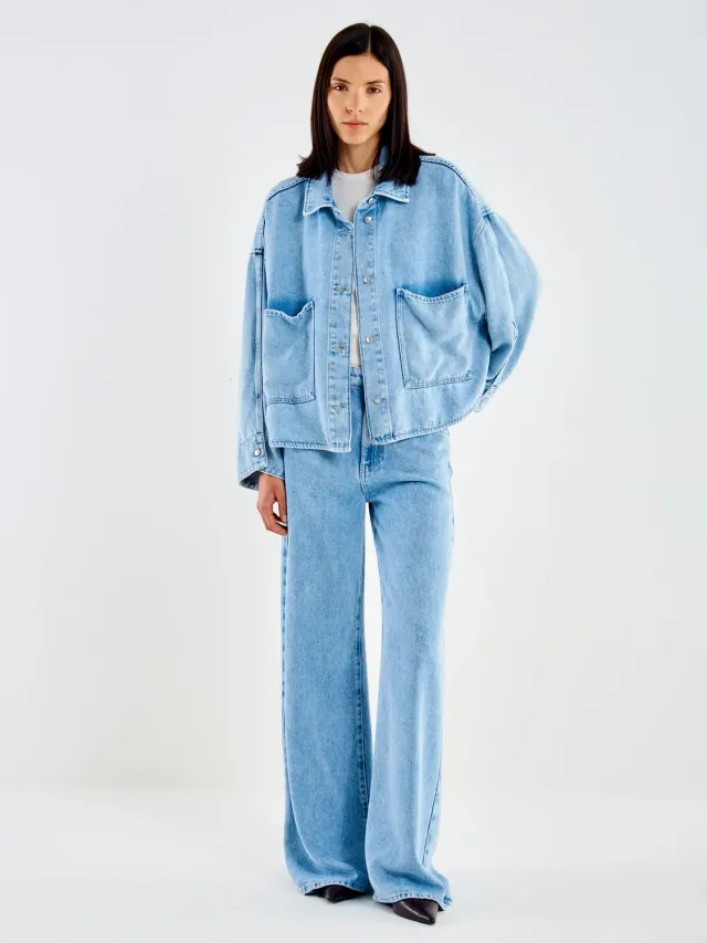 Vicolo Giacca in Denim Chiaro blu