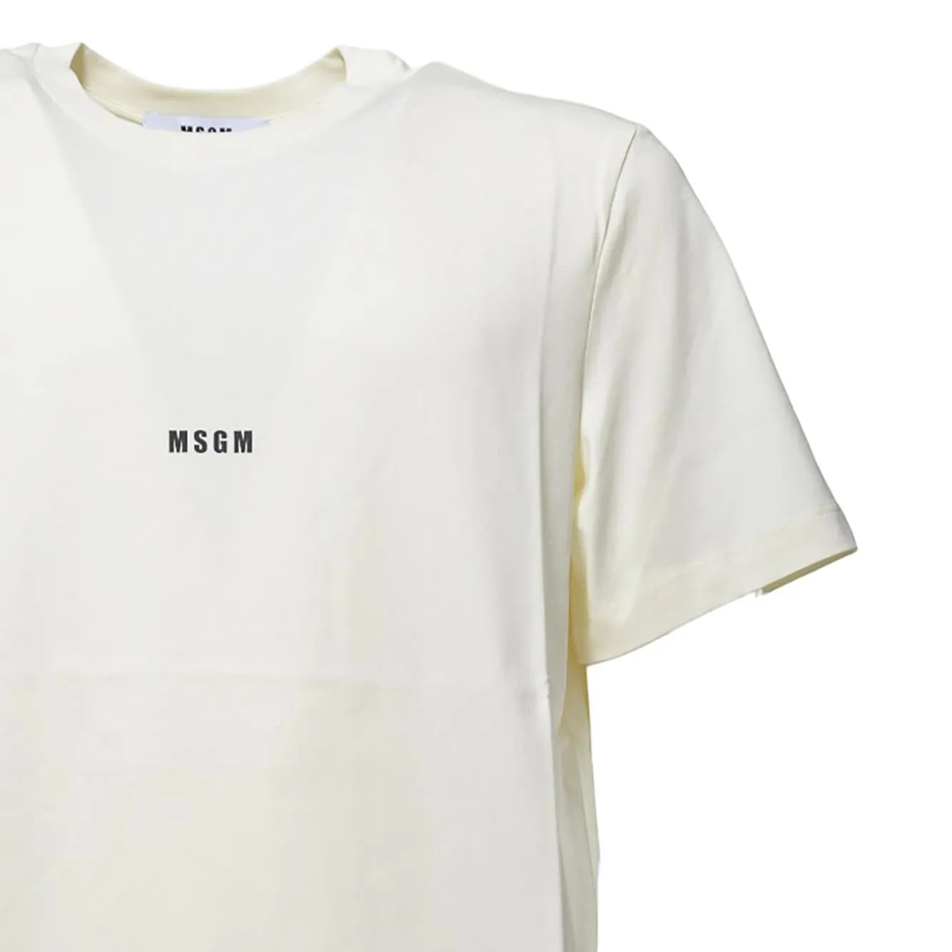MSGM 2000MM500200002 T-shirt panna in cotone L