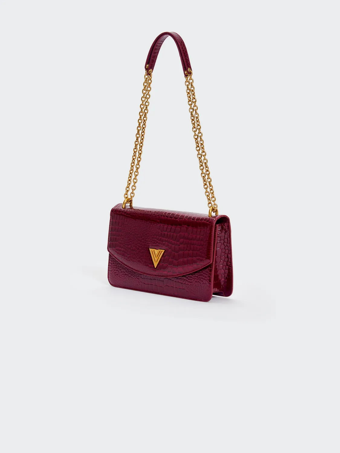 Vicolo Ginza borsa ecopelle cocco vino