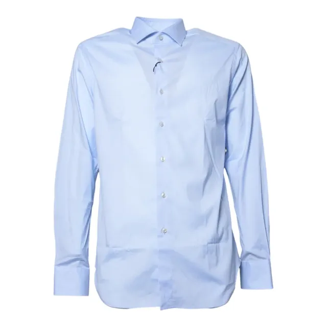 XE 558ML16113004 camicia azzurra in cotone