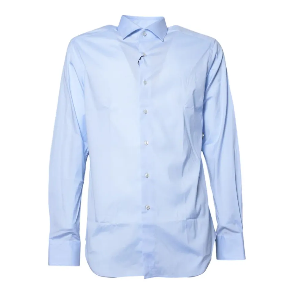XE 558ML16113004 camicia azzurra in cotone