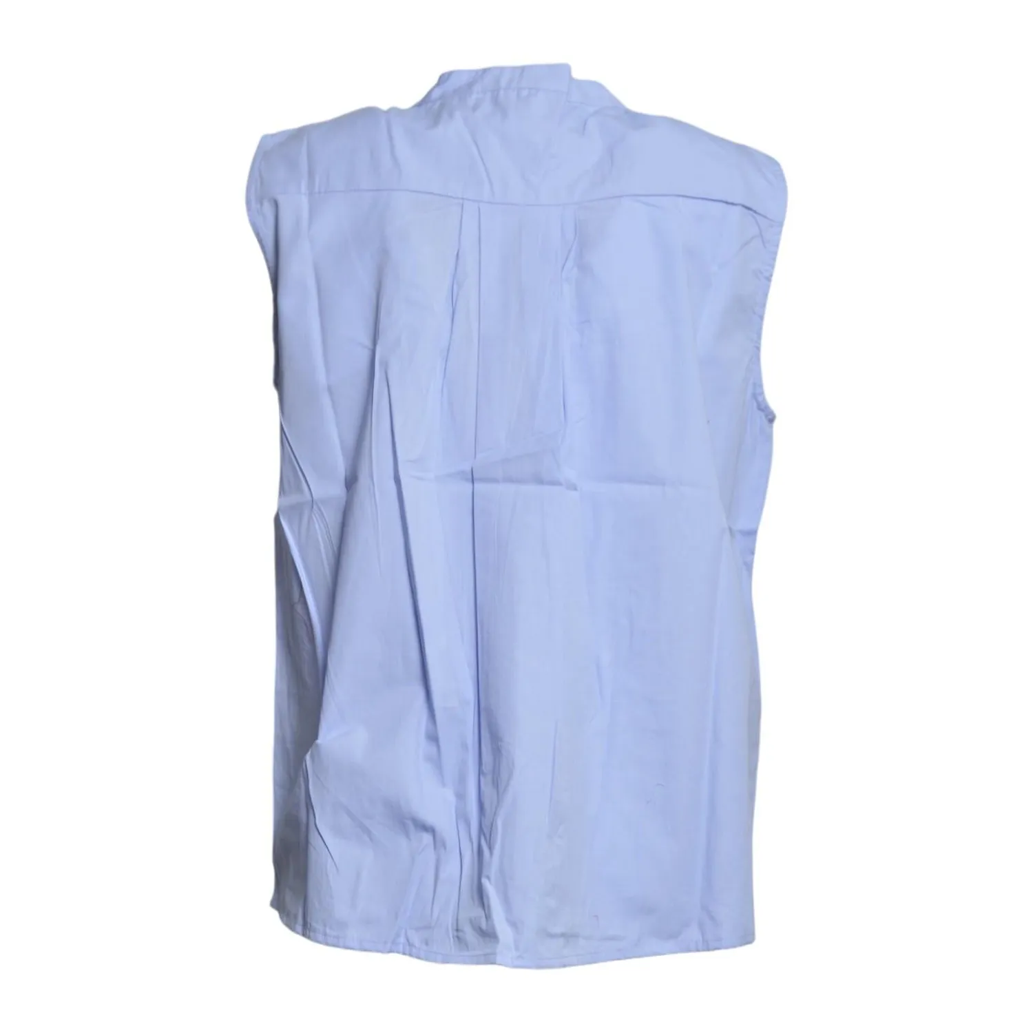 Merci Tulip Sky blusa azzurra cotone manica lunga