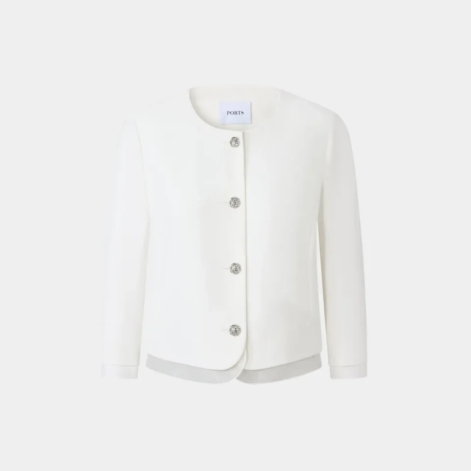Ports Cream Tweed giacca crema bouclé