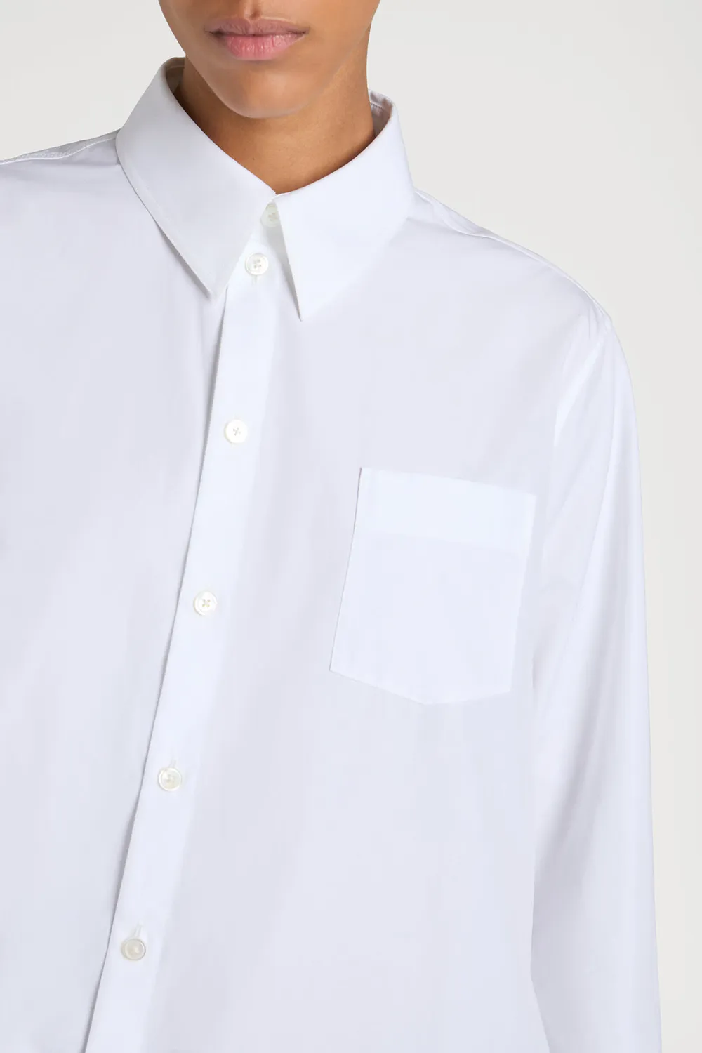 PORTS 1961 No.10 camicia bianca cotone optic white