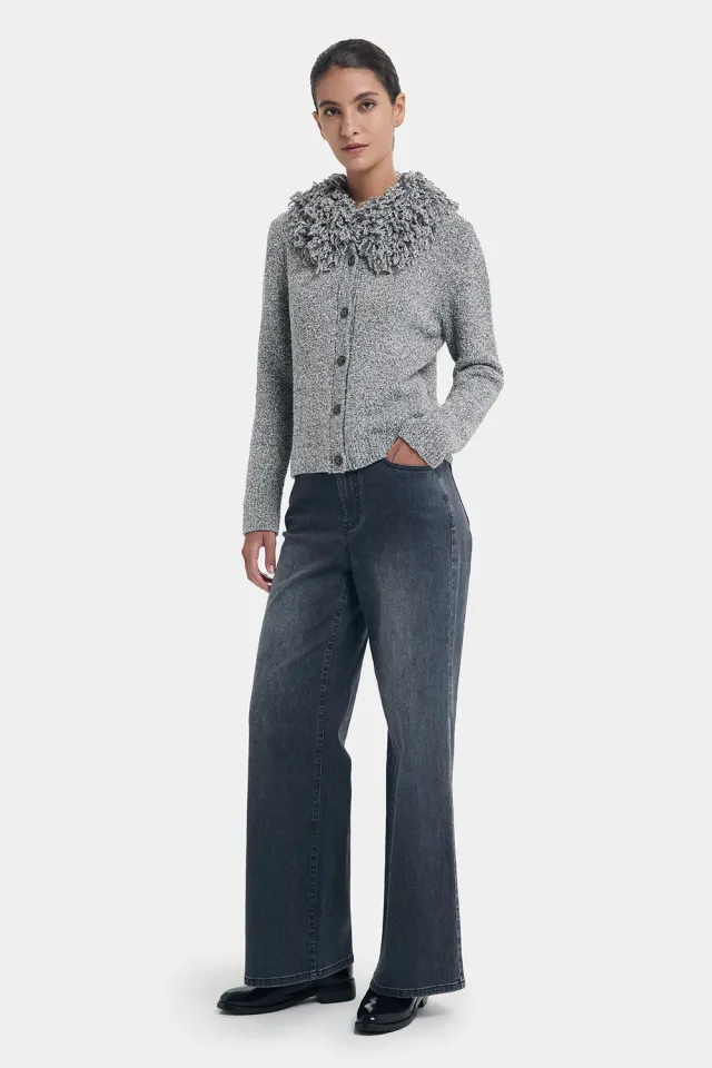 PORTS FW24 LT9K039UZD019 cardigan grigio 2 in misto lana